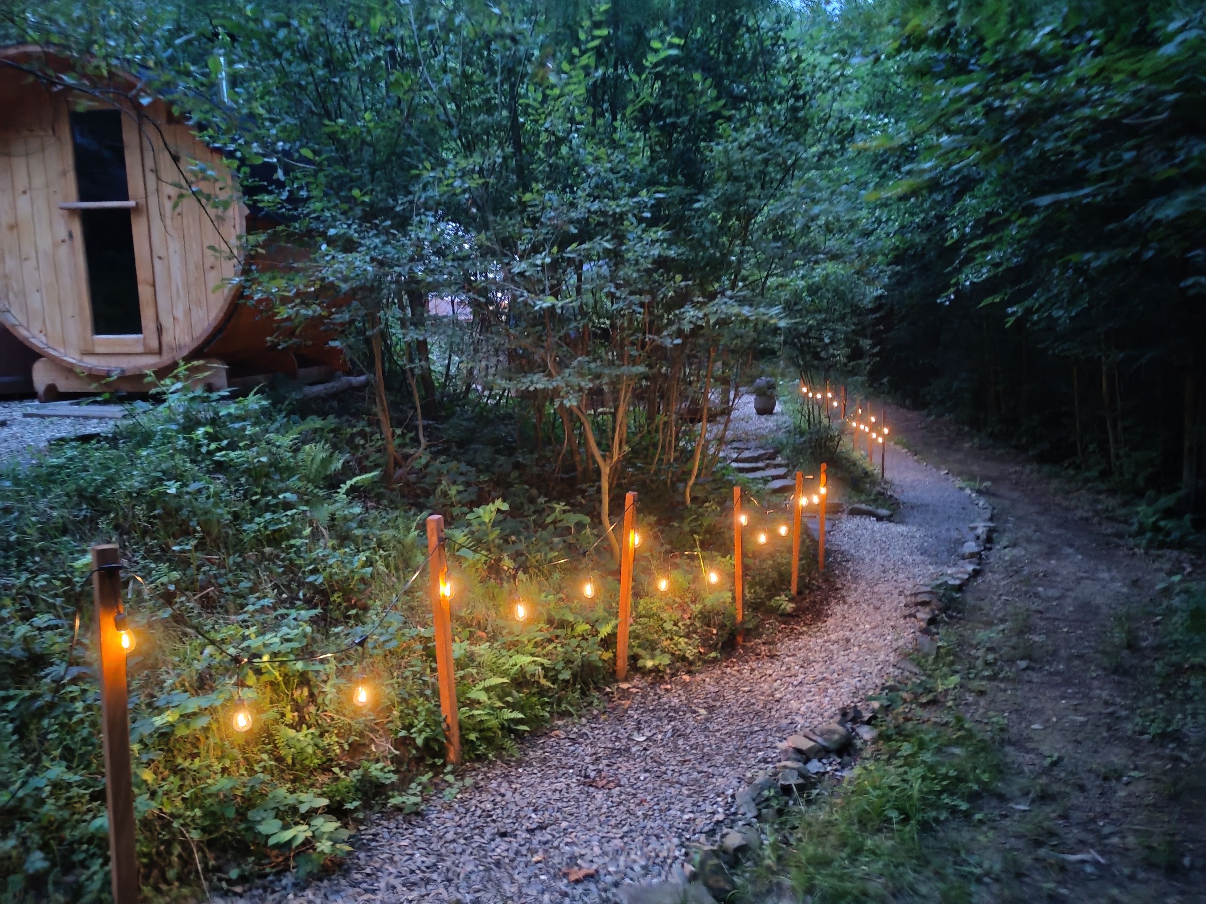 barrel sauna evening